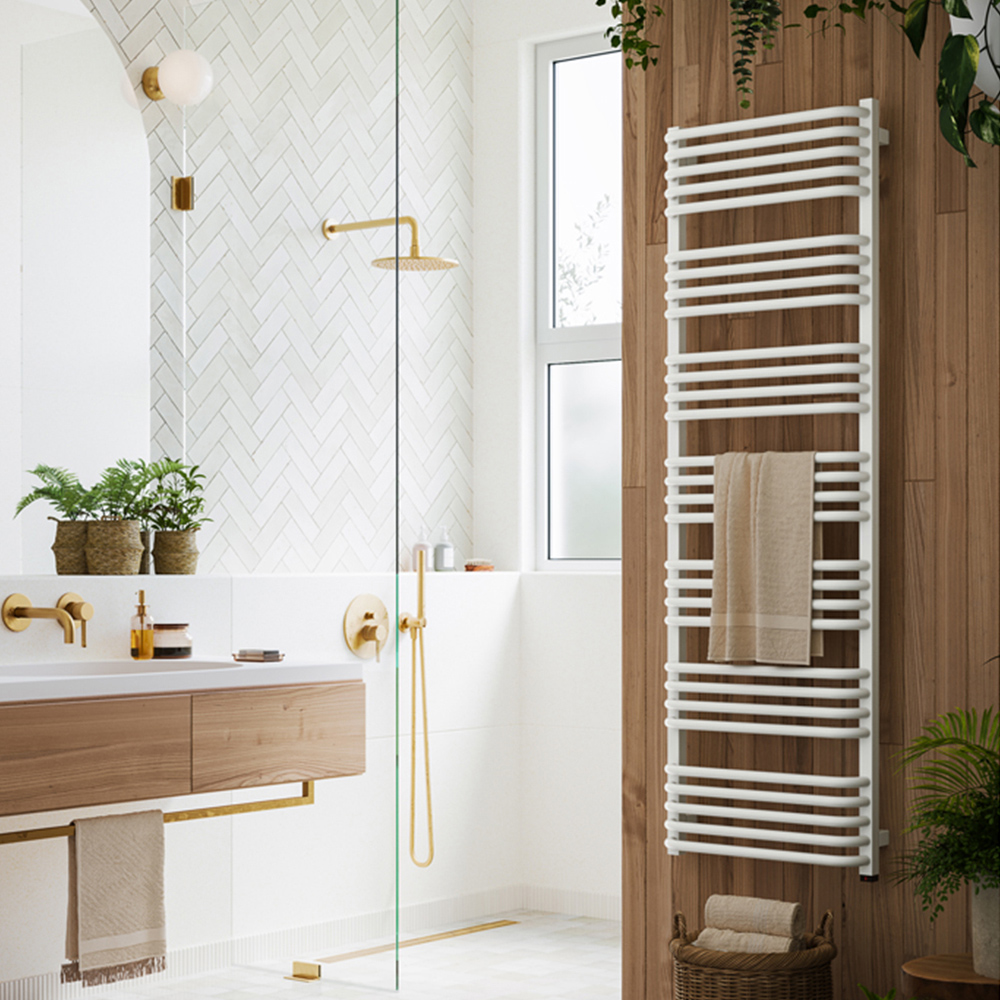 Terma Alex One 2728BTU White Electric Towel Rail 1580 x 500mm Image 2