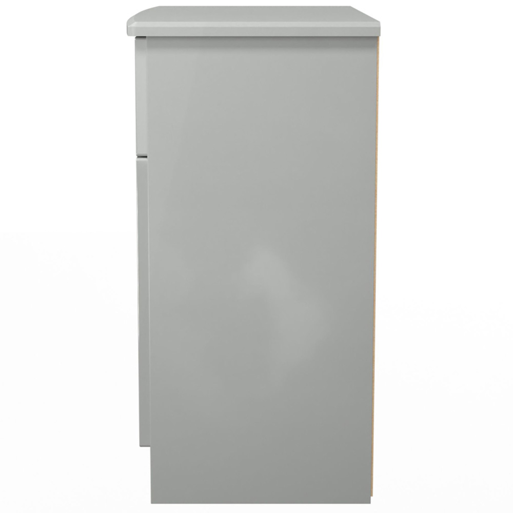 Crowndale Camden Single Drawer 2 Door Grey Gloss and Dusk Grey Sideboard Ready Assembled Image 3