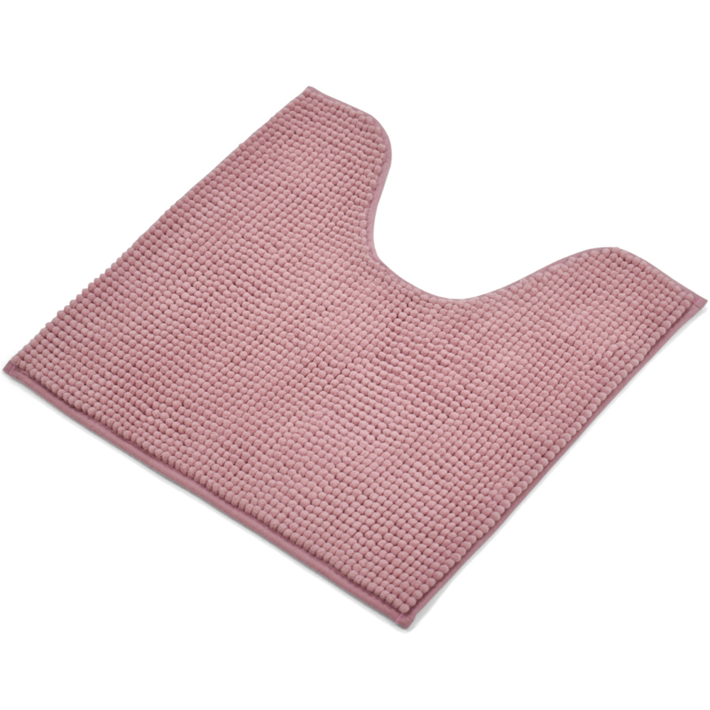 Mayfair Blush Shaggy Noodle Bath Mat 50 x 80cm Image 3