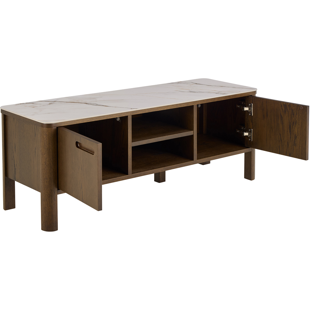 Florence Southampton 2 Door 2 Shelf Ceramic Cream TV Unit Image 4