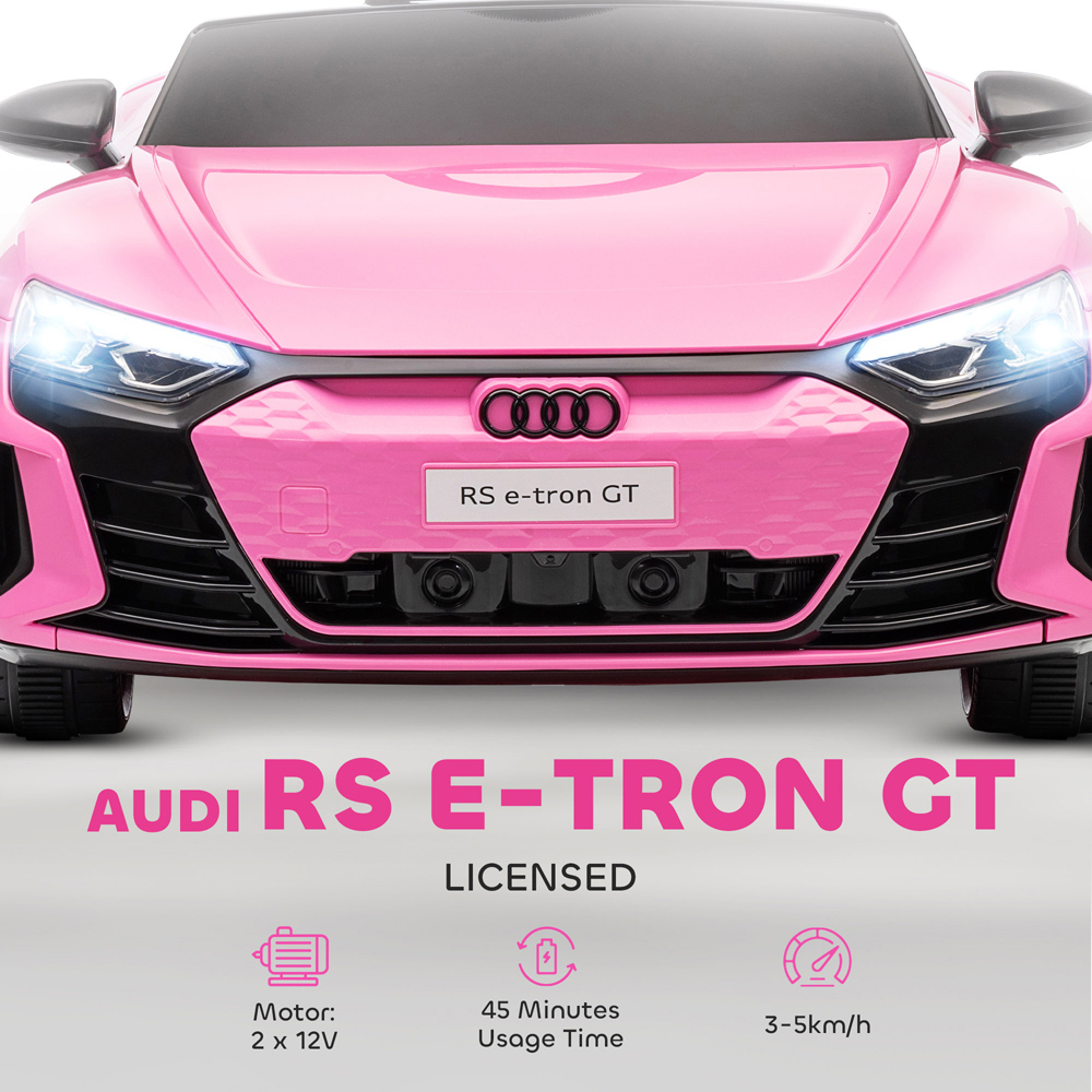 Tommy Toys Pink Licensed Audi RS e-tron GT Kids Electric Ride On Car with Remote 12V Image 4