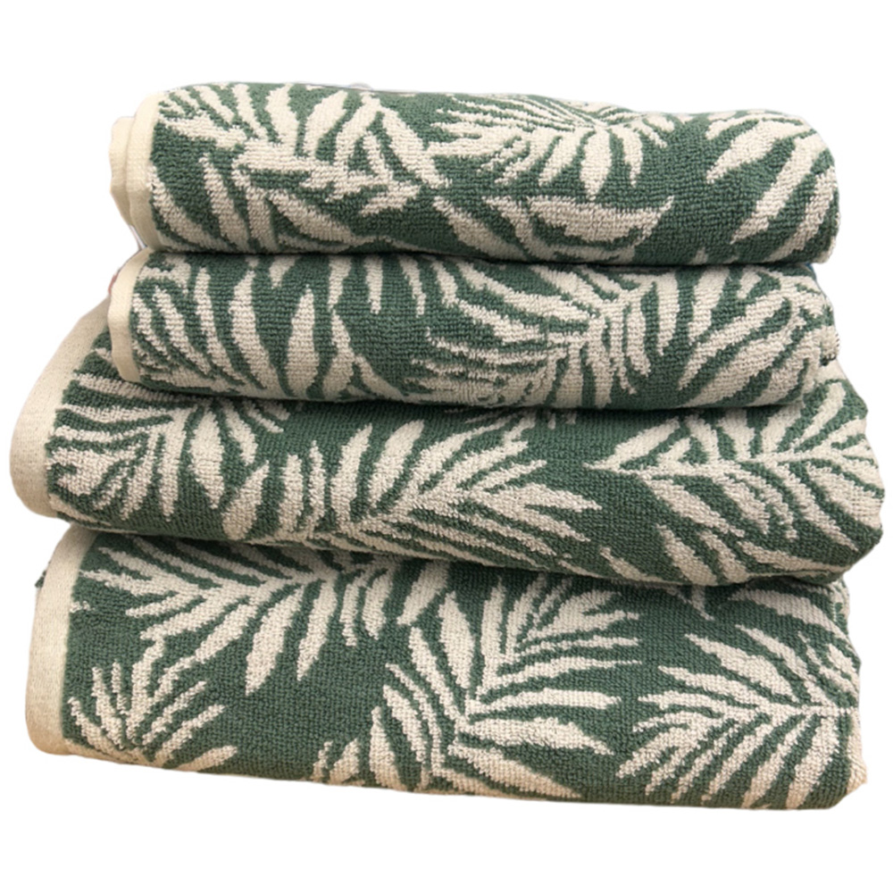 Bellissimo Botanical Green Towel Set of 4 Image 1