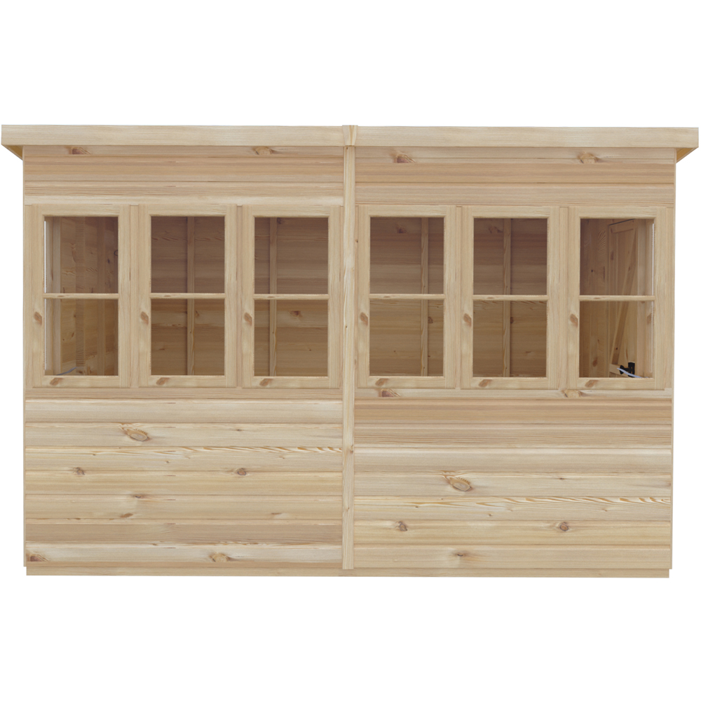 Shire 10 x 6ft Shiplap Style B Sun Pent Shed Image 1