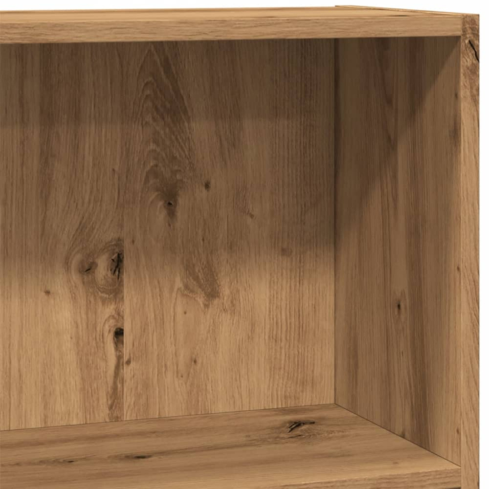 vidaXL 2 Shelf Artisan Oak Small Bookcase Image 6