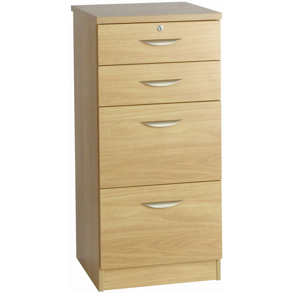 R White Cabinets 4 Drawer Brown Filing Cabinet Image 2