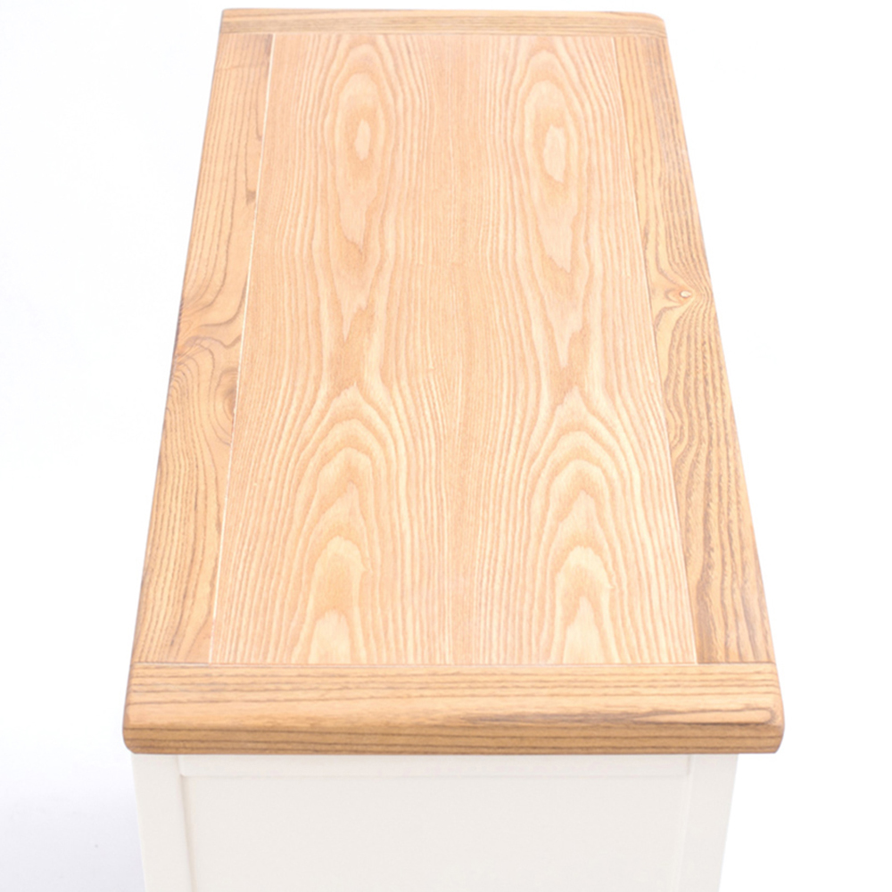 Cosenza 4 Drawer Off White Chest of Drawers with Brass Cup Handles Image 7
