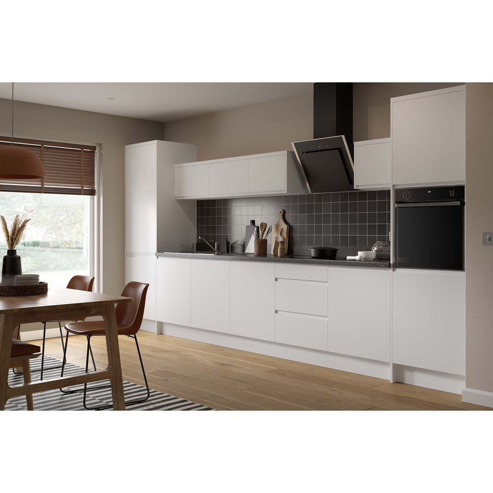 Kitchen Kit J-Pull Matt White Wall Kitchen Cabinet Flatpack 800mm Image 2