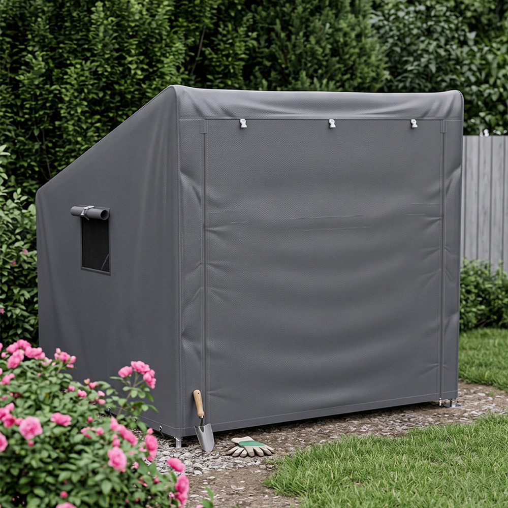 Living and Home 6 x 5ft Dark Grey Garden Storage Shed Image 2
