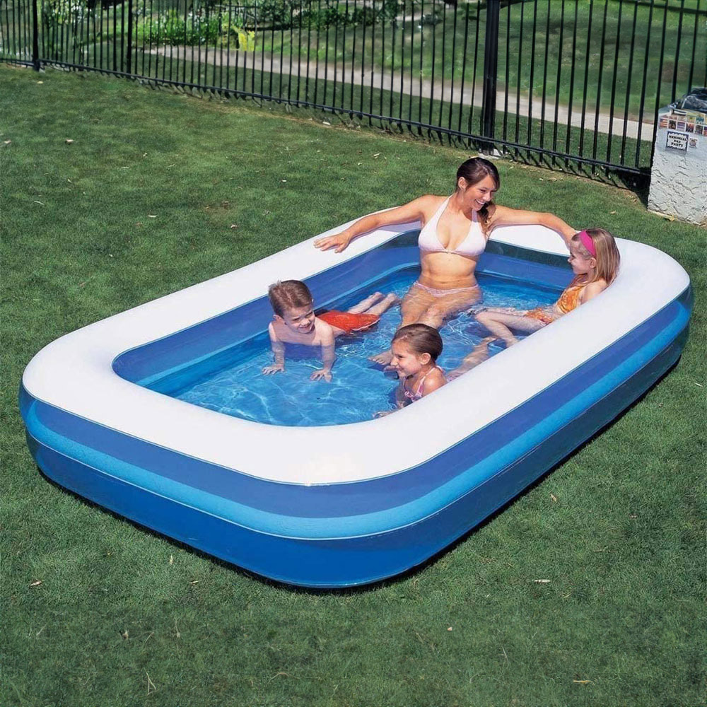 Samuel Alexander Blue Rectangular Inflatable Paddling Pool 200 x 150cm Image 3