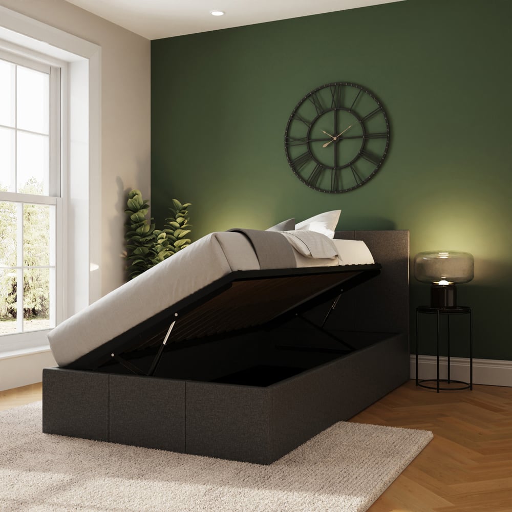 GFW Single Grey Side Lift Ottoman Bed Image 8