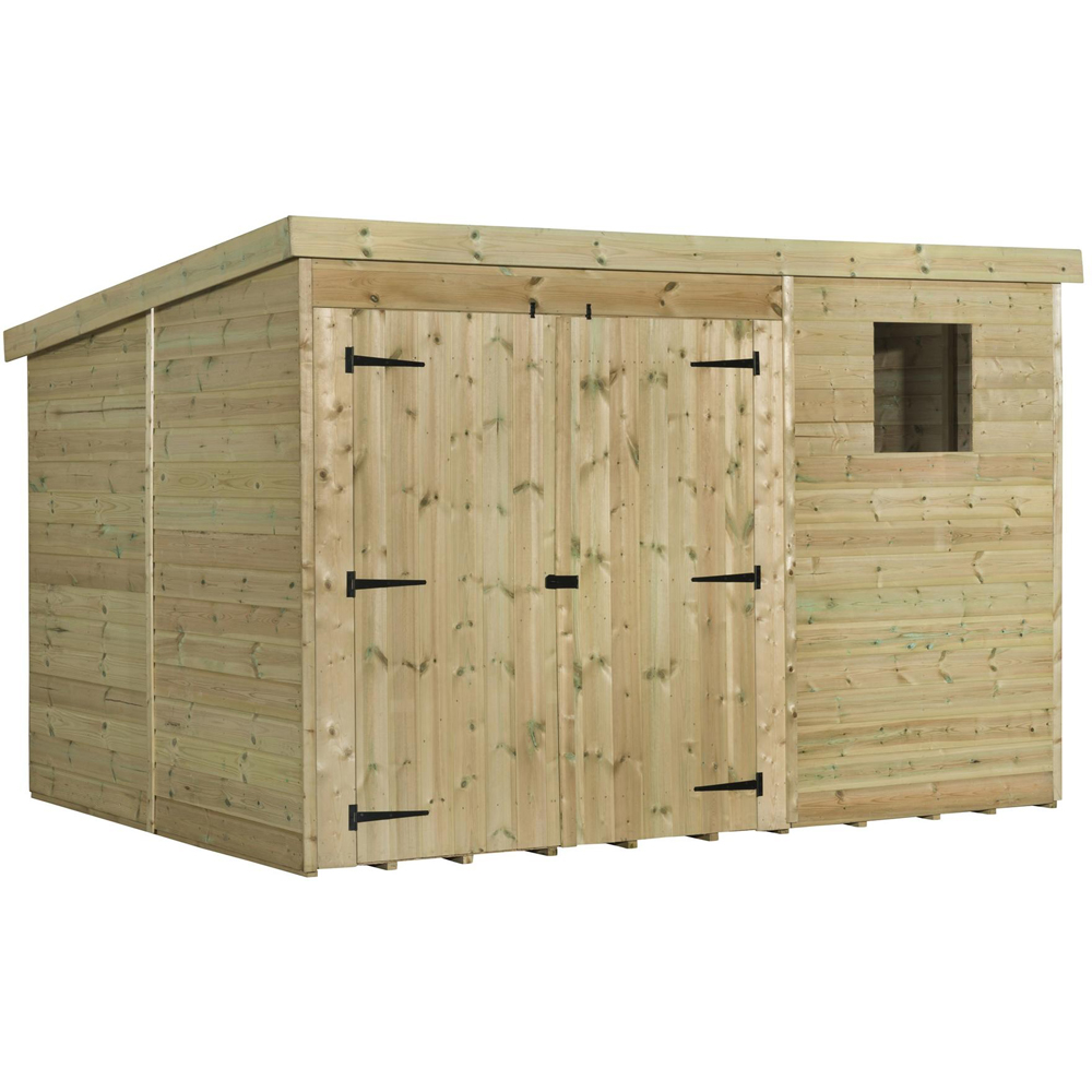 Empire Sheds 4000 10 x 8ft Double Door Tongue and Groove Pent Garden Shed Image 1