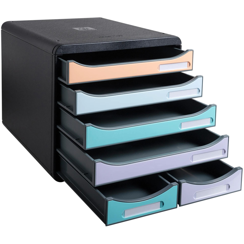 Exacompta Big Box Maxi Aquarel 6 Drawer Multicolour Filing Module Image 7