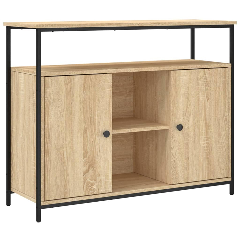 vidaXL 2 Door 3 Shelf Sonoma Oak Sideboard Image 2
