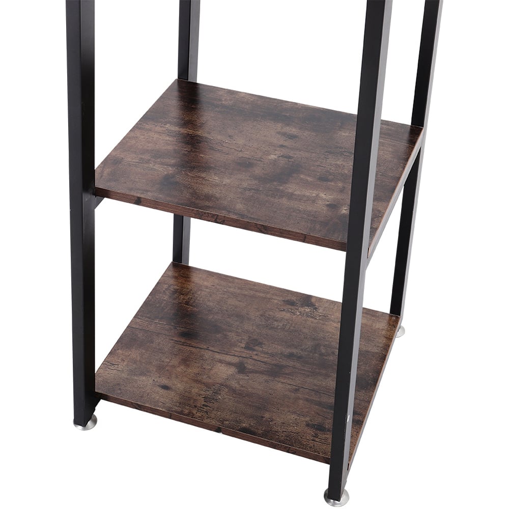 H&O Direct 4 Tier Industrial Brown Clothes Rack Image 3