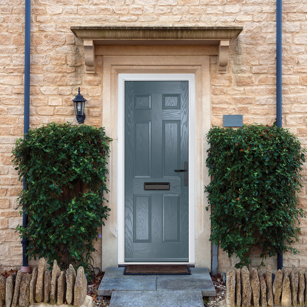 Crystal-Direct Muirfield Solid Slate Grey GRP None Glass Left Hand Open Front Door 2090 x 920mm Image 2