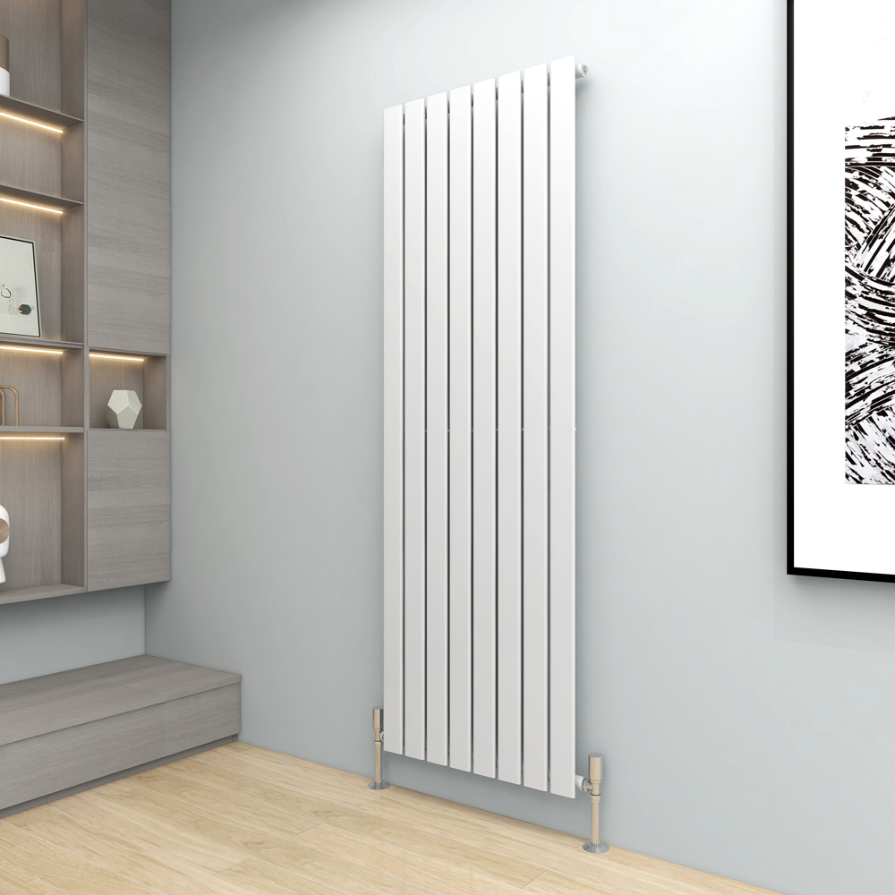 White 4381 BTU Single Flat Panel Vertical Column Radiator 1800 x 544mm Image 2