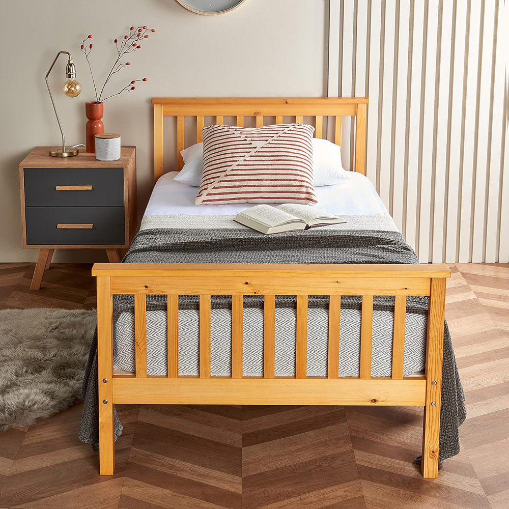 Home Treats Single Wooden Bed Frame Image 8