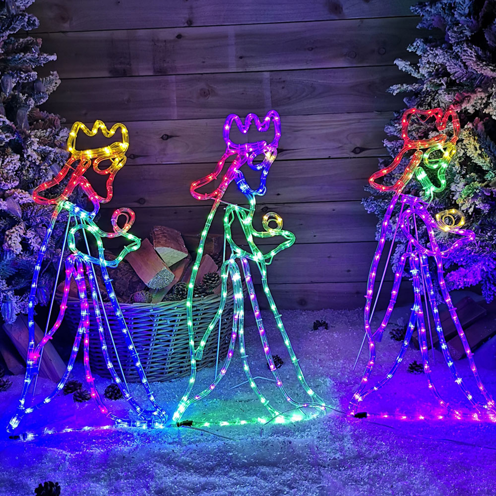 Samuel Alexander 360 Multicolour LED Nativity Three Wise Men Silhouette Rope Light 70cm Image 5