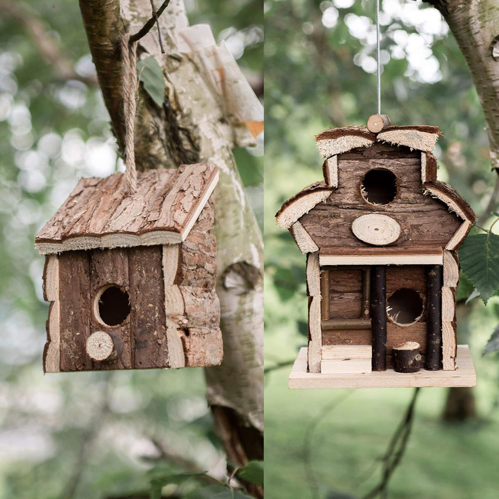 Marco Paul Wooden Bird House Hut Image 2