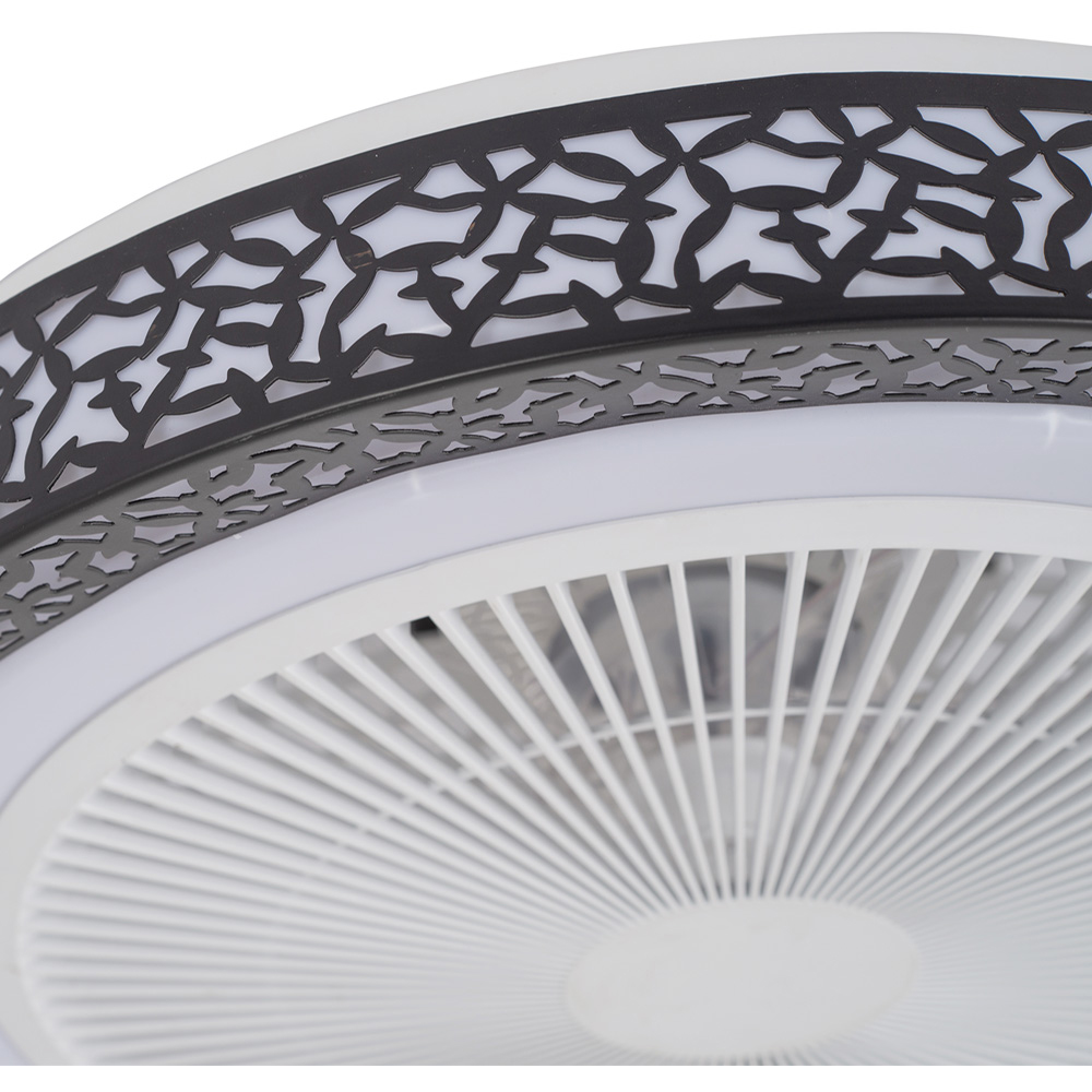 Living and Home Black Round Acrylic LED Ceiling Fan Light 20 inch Image 3