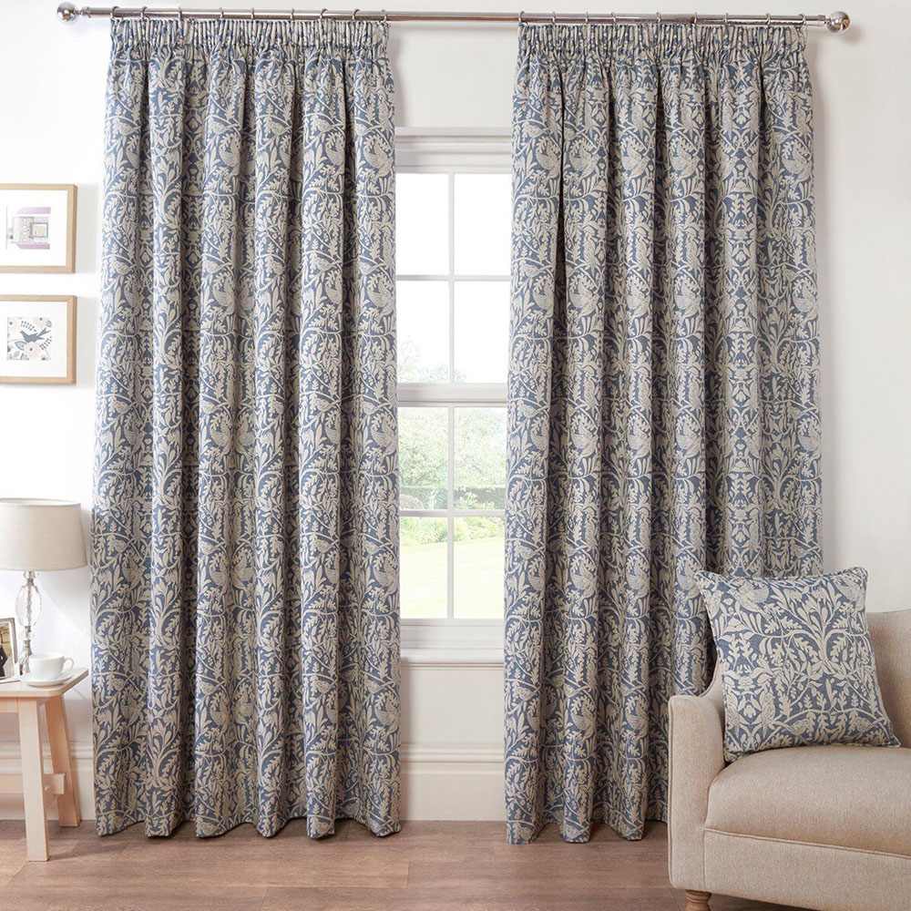 Elmsley Taped Curtain Navy - Navy / 229cm Image 6