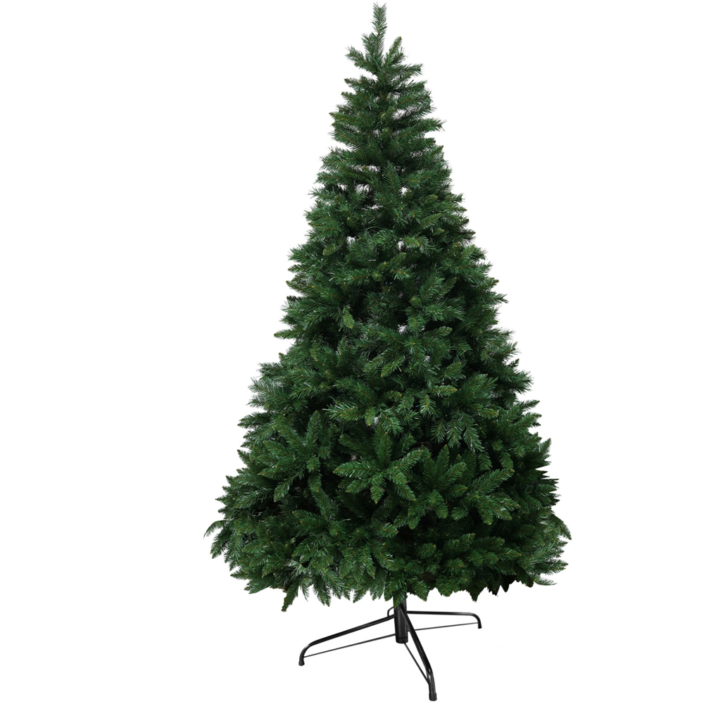 Abrihome Green Artificial Christmas Tree with Iron Stand 7ft Image 1