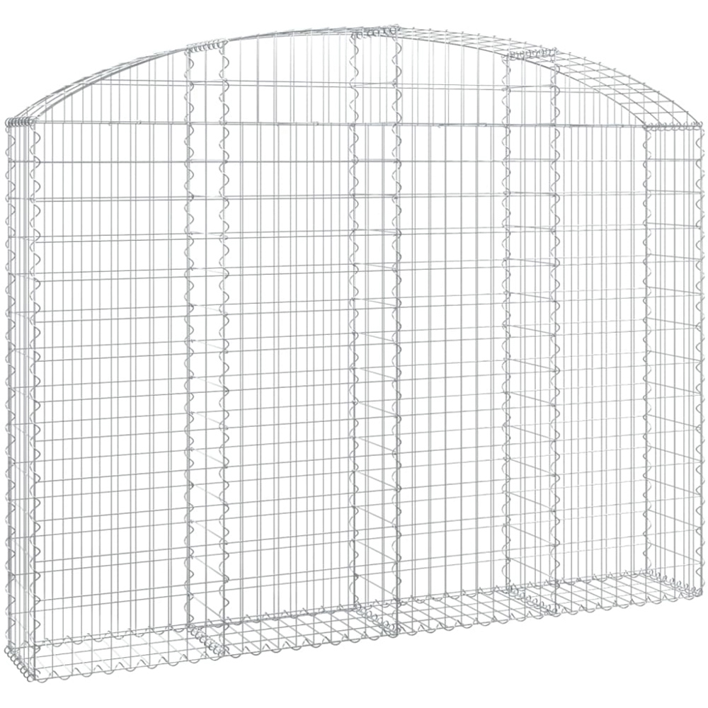 vidaXL Silver Galvanised Iron Gabion Basket 200 x 30 x 140/160cm Image 1