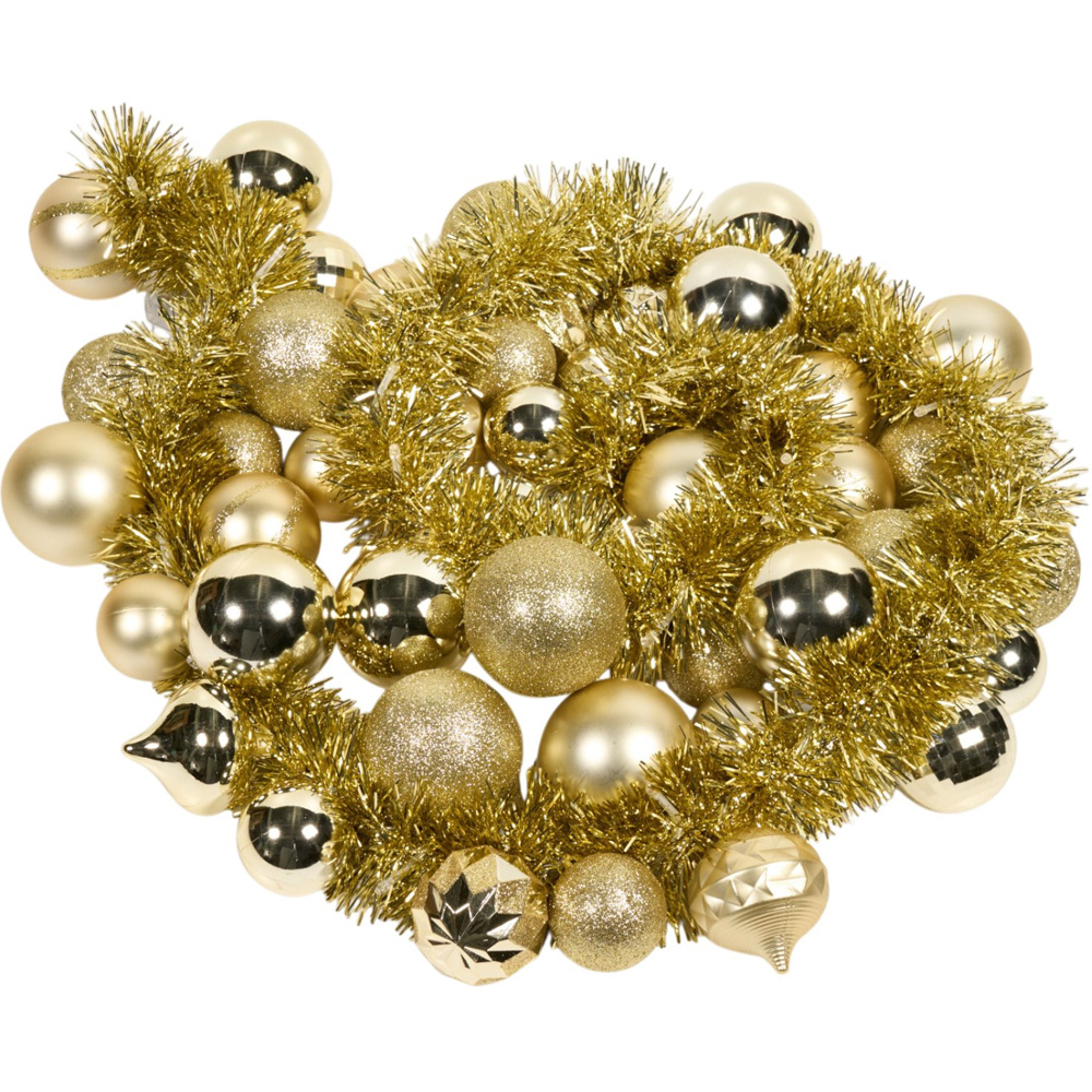 Tinsel LED Bauble Garland - Red Image 7