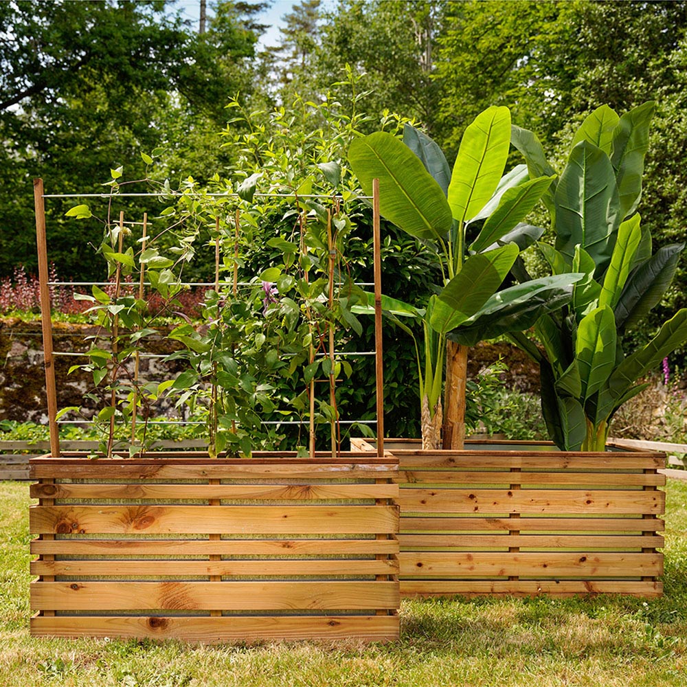Cerland Lign Z Wooden Rectangular Planter 100cm Image 7