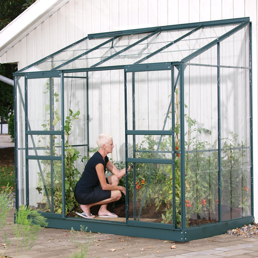 Vitavia IDA 3300 Green Frame Tough Glass 8 x 4ft Greenhouse Image 2