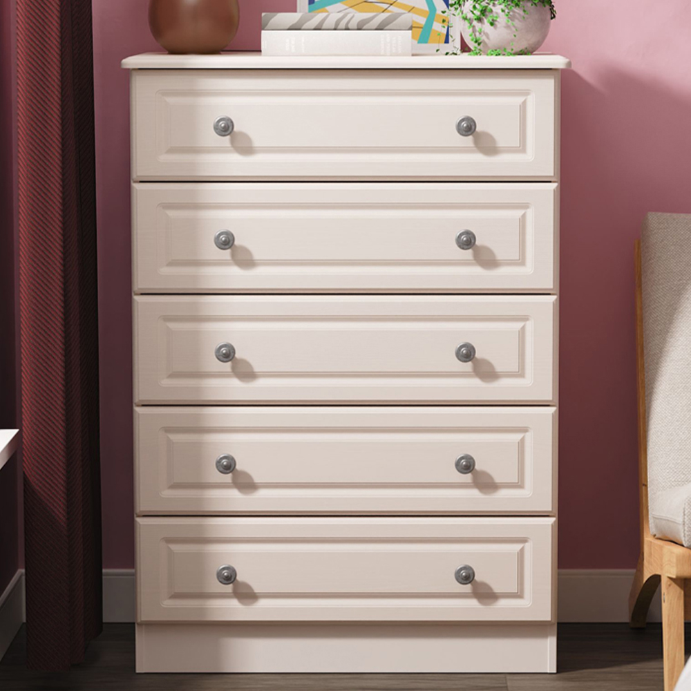 Crowndale Pembroke 5 Drawer Kashmir Ash Chest of Drawers Ready Assembled Image 1