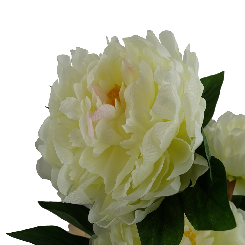 Leaf White Peony Artificial Plant 55cm Image 4