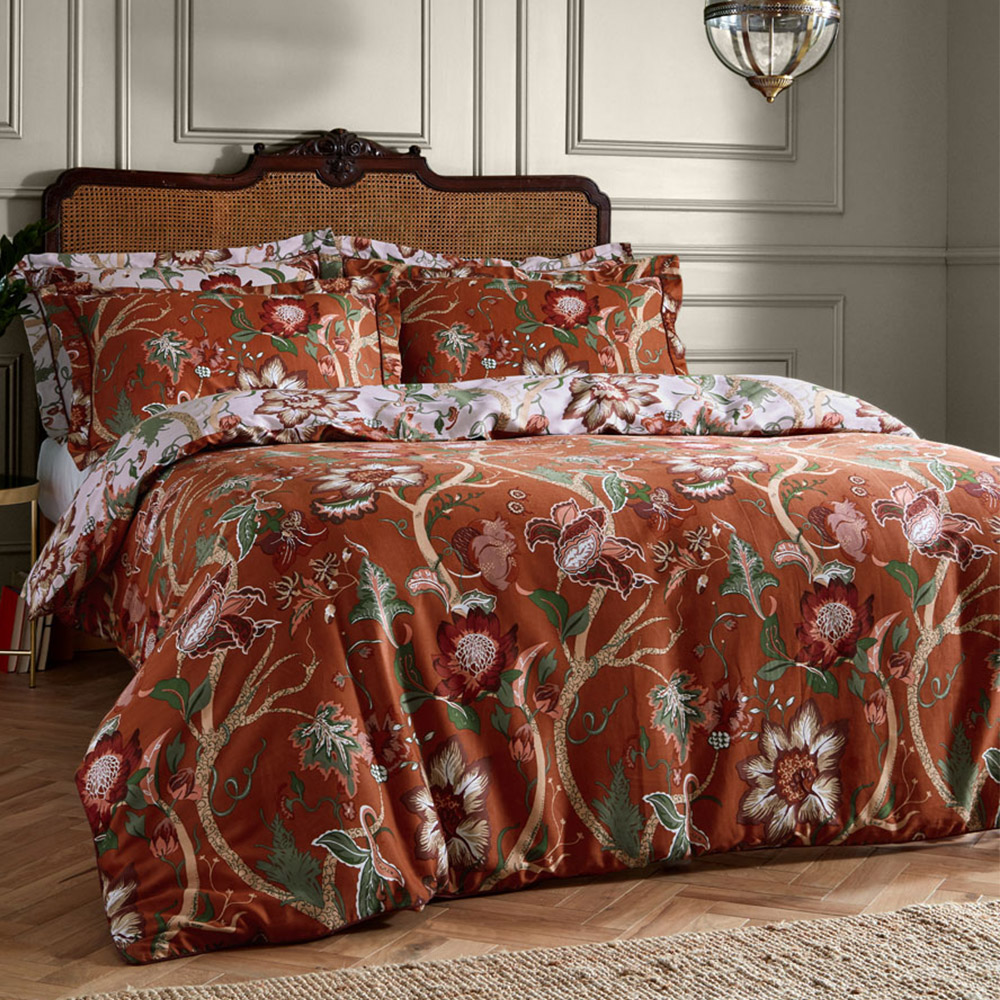 Paoletti Botanist Single Multicolour Sateen Duvet Cover Set Image 1