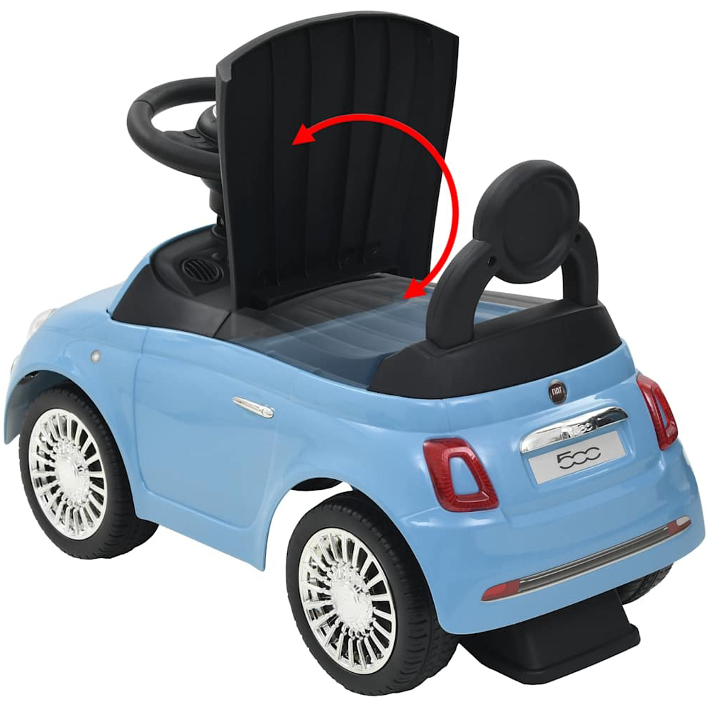 Walplus Blue Fiat 500 Ride On Car Image 9