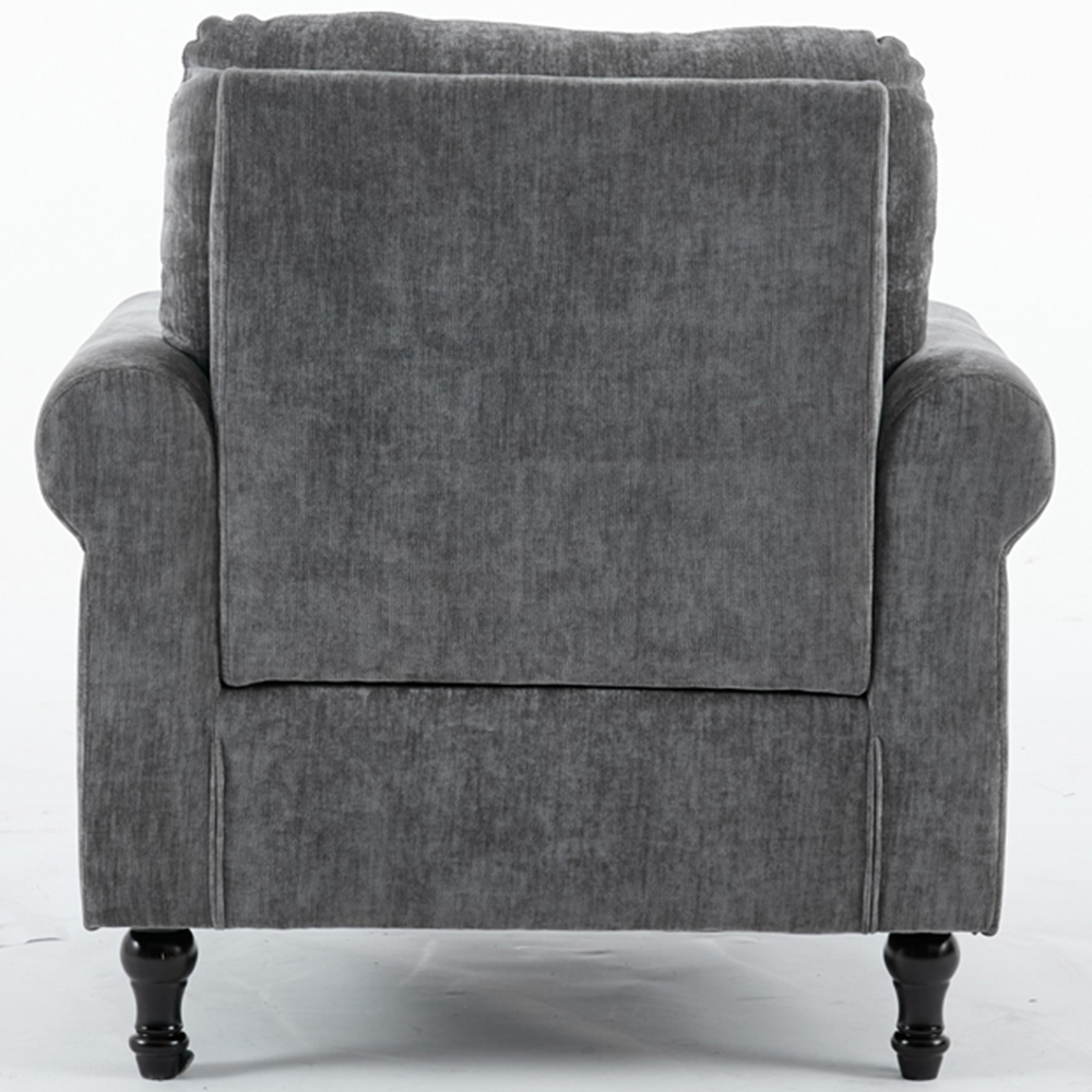 Furniture One 2 Seater Grey Mid Century Sofa Set Image 4