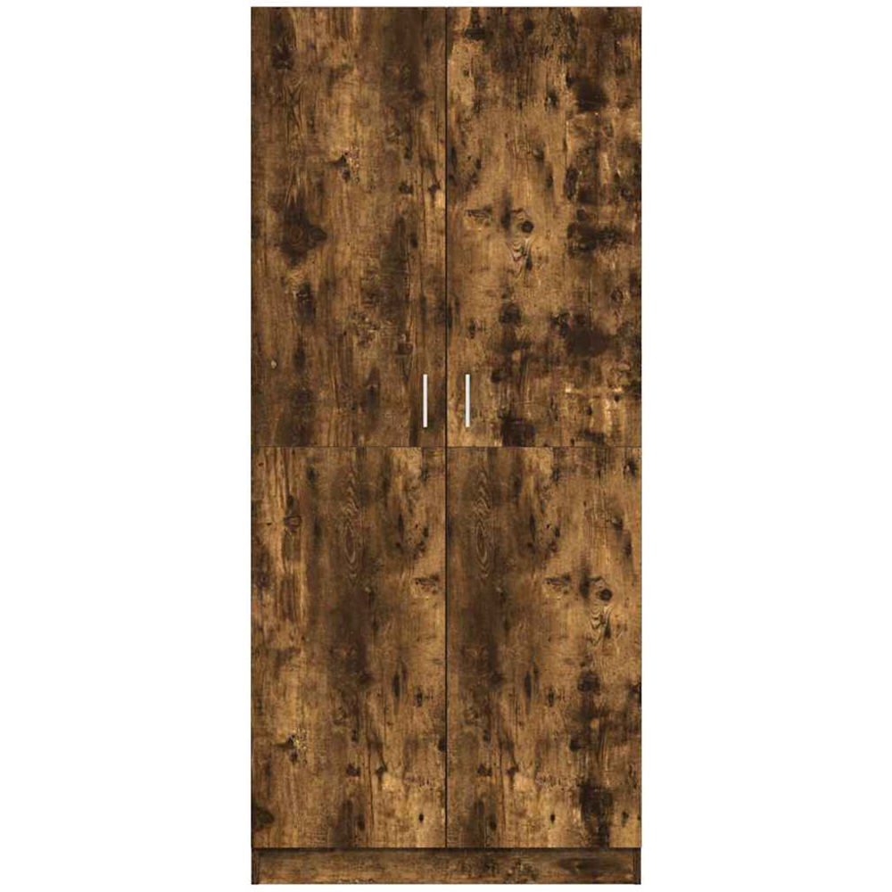vidaXL 2 Door Smoked Oak Engineered Wood Wardrobe Image 5
