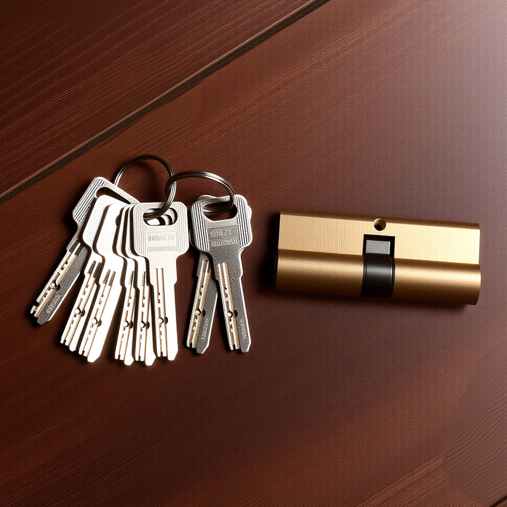 Living and Home Pure Copper High Security AB Cylinder Lock Core 80 x 20mm Image 2