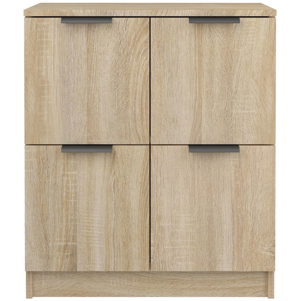 vidaXL 4 Door Sonoma Oak Sideboard Set of 2 Image 4