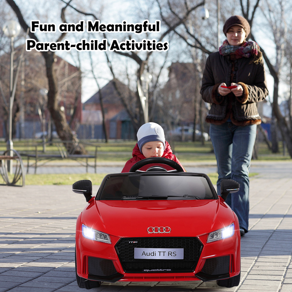 Costway Kids Red Licensed Audi TTRS Ride On Car with 2 Motors and MP3 Music 12V Image 6