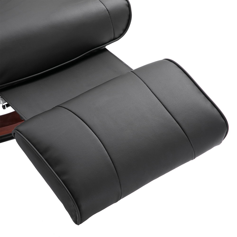 HOMCOM Black Manual Recliner Swivel Reclining Chair Image 3