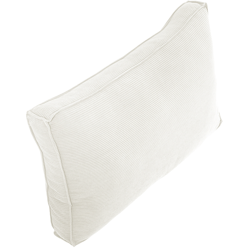 Living and Home Beige and White Soft Corduroy Cushion 53 x 70cm Image 3