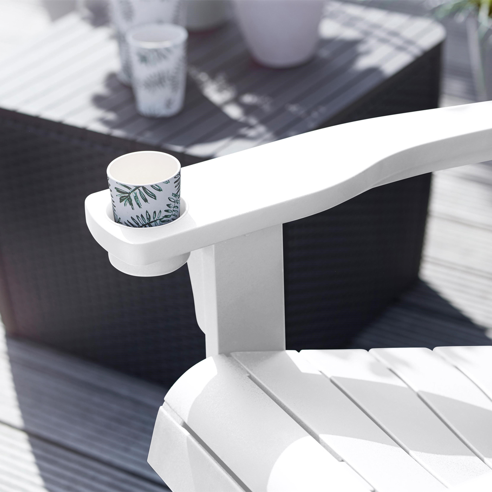 Keter Alpine White Adirondack Chair Image 4