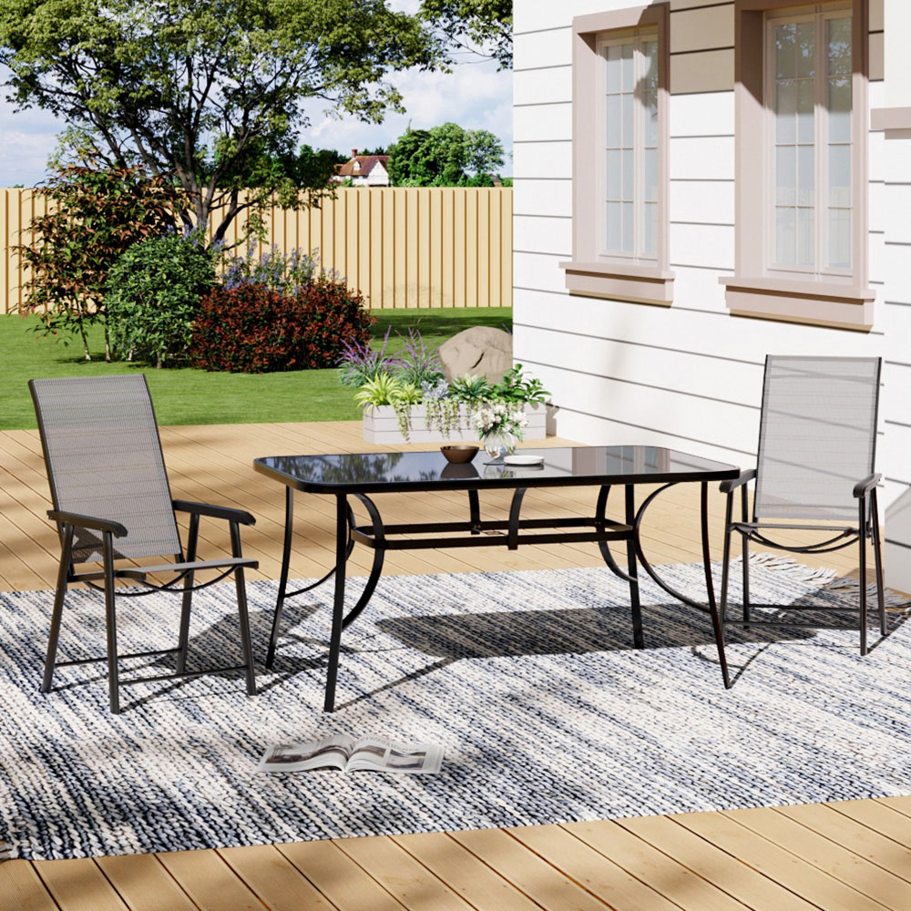 Living and Home Foldable 2 Seater Patio Set Image 5