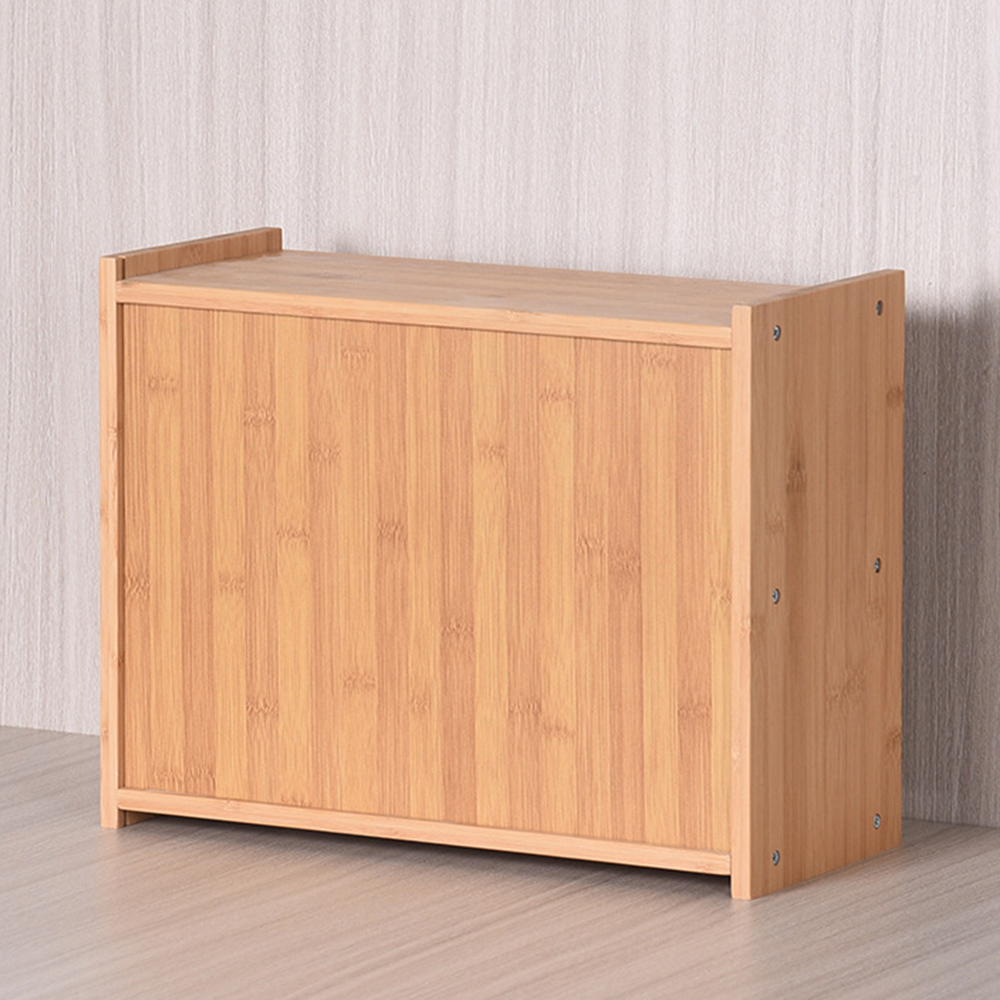 Living and Home 2 Shelf Kitchen Counter Bamboo Bread Box Image 5