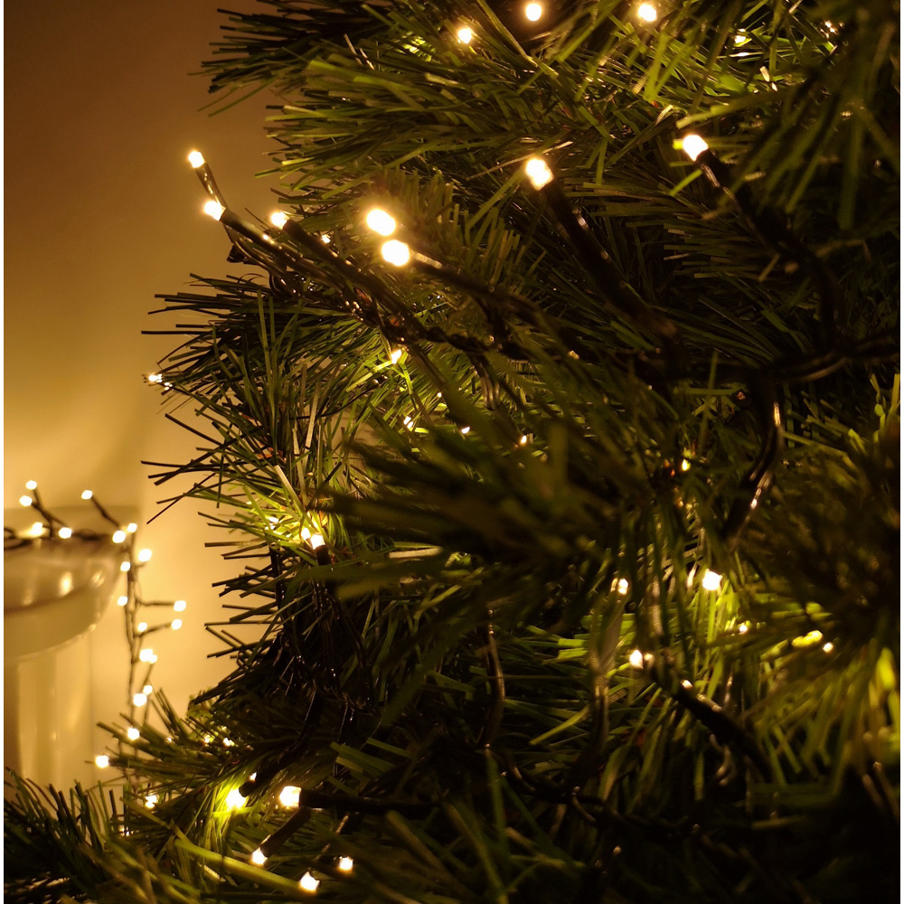 Premier ClusterBrights 3000 Vintage Gold LED Multi-Function Green Cluster Light 37.2m Image 4