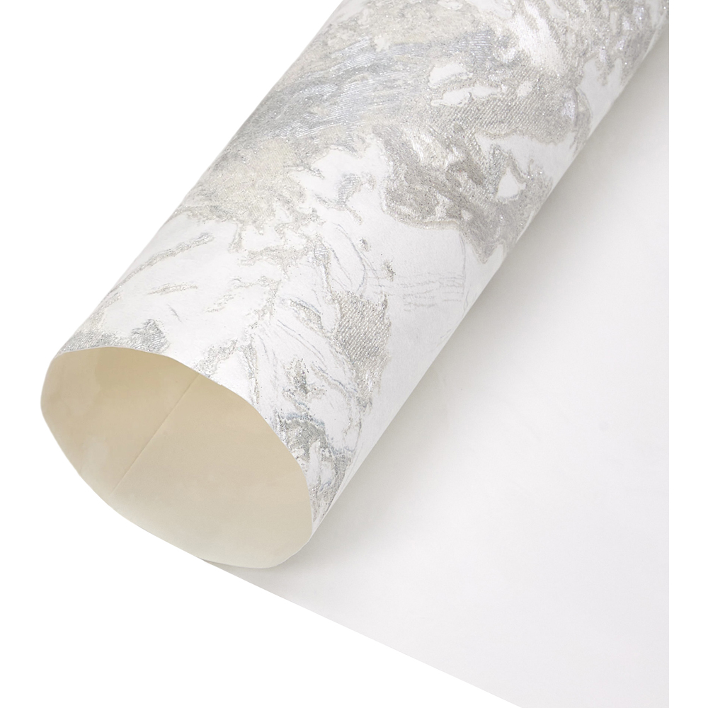 Living and Home Textured 3D Embossed Grey Non-Pasted Non-Woven Wallpaper Image 4