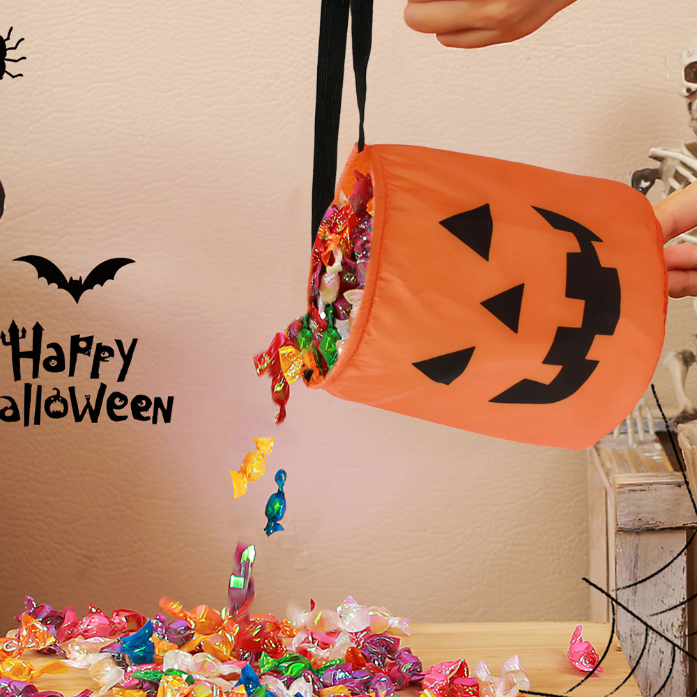 Living and Home Halloween Pumpkin Trick or Treat Candy Bag Image 6