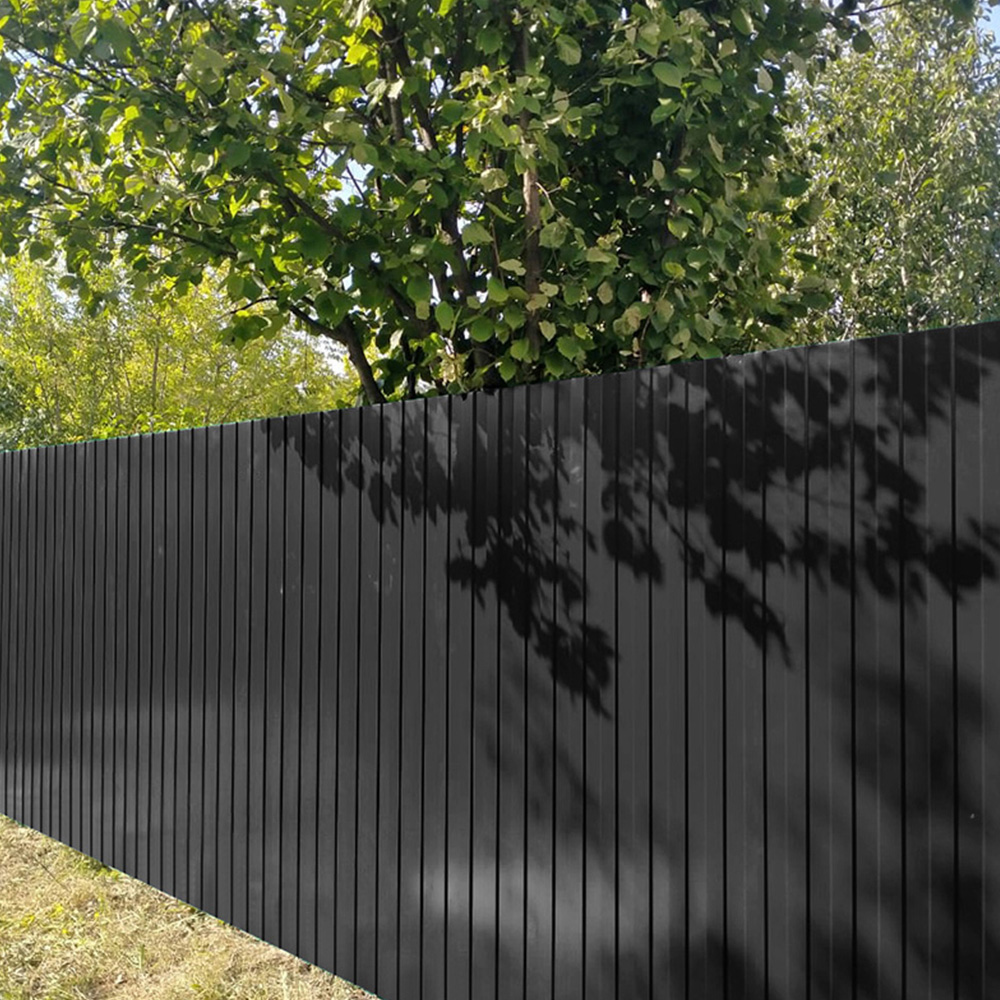 Living and Home 6 Piece Charcoal Zinc Steel Corrugated Pre Drilled Roof Panel 45 x 115cm Image 2