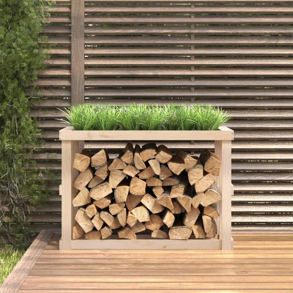 vidaXL Solid Pine Wood Log Holder 108 x 52 x 74cm Image 2
