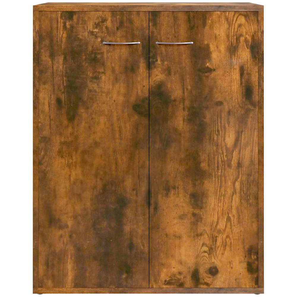vidaXL 2 Door Smoked Oak Sideboard Image 4